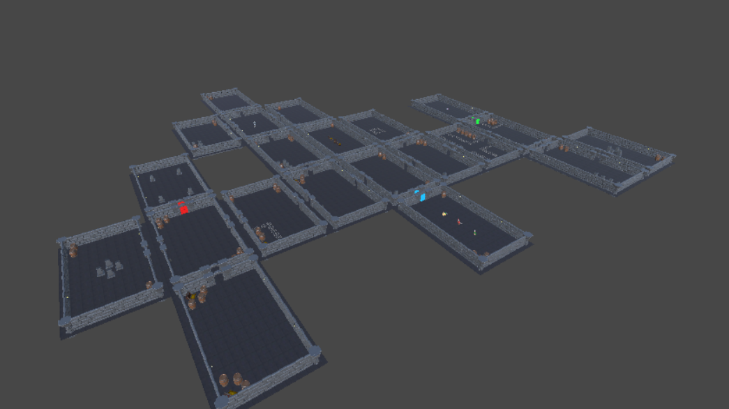 Isaac Clone — generated dungeon